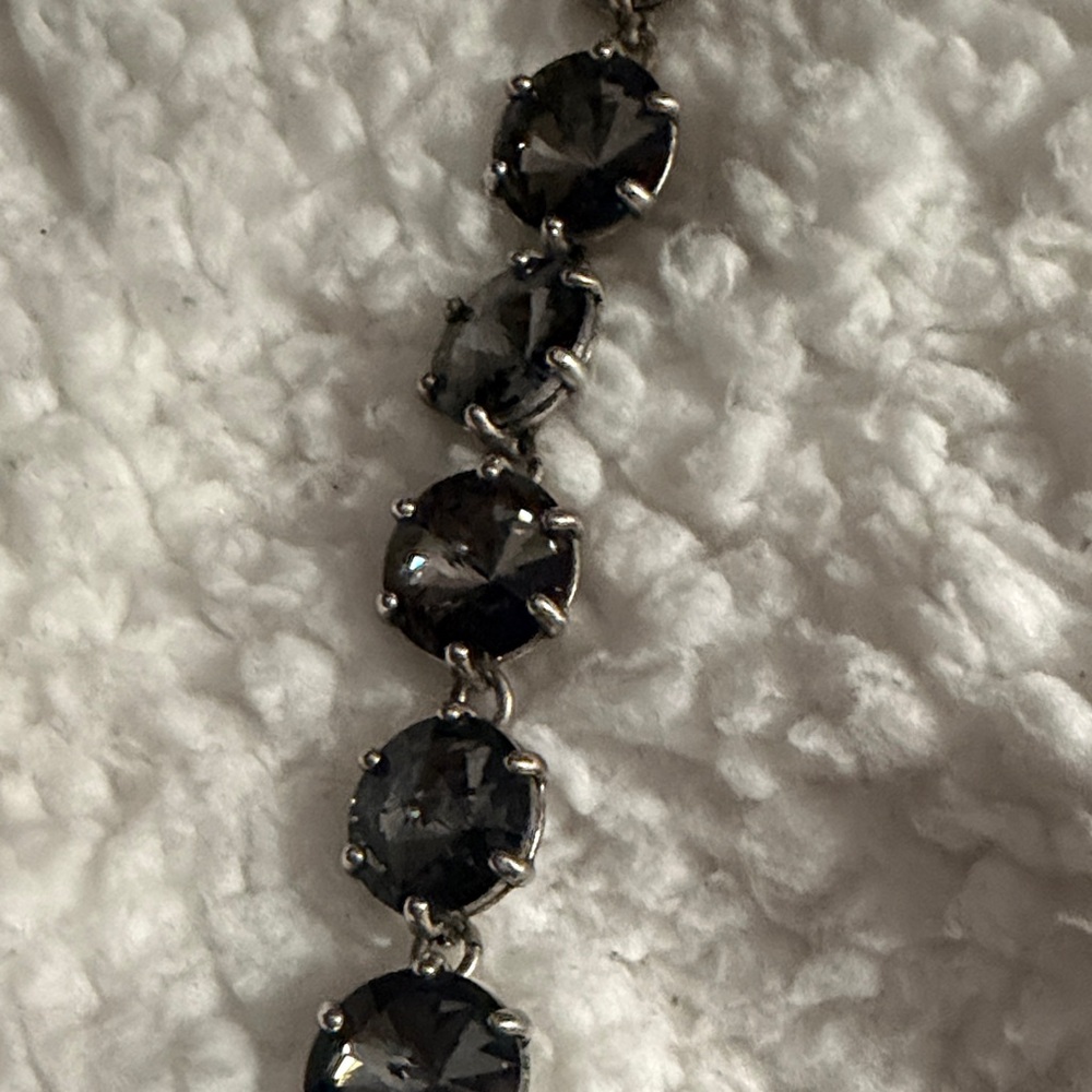 Stella & Dot Silver and Black Crystal Bracelet - Picture 6 of 13